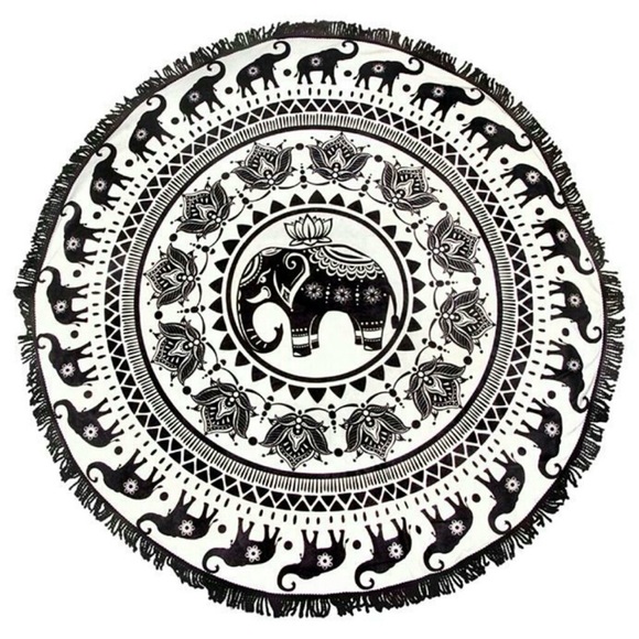 Enchanted Elephant Round Towel - Picture 1 of 3